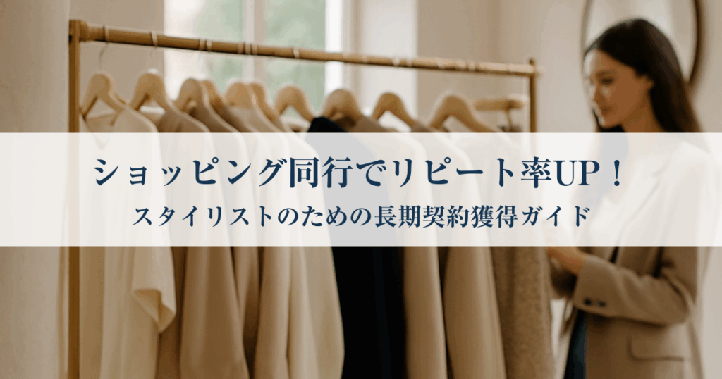 ショッピング同行でリピート率アップ！パーソナルスタイリストのための長期契約獲得ガイド｜横田朋子ブログ